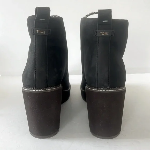 TOMS Women’s Water Resistant Winter Rubber Sole Lace Up Wedge Boots Size 11 New - Picture 6 of 7